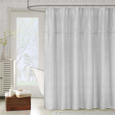 silver metallic fabric shower curtain|dunelm shower curtain rails.